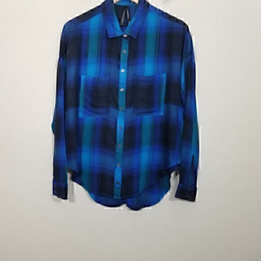 Liverpool Oversized Long Sleeve Button Down Shirt Size S